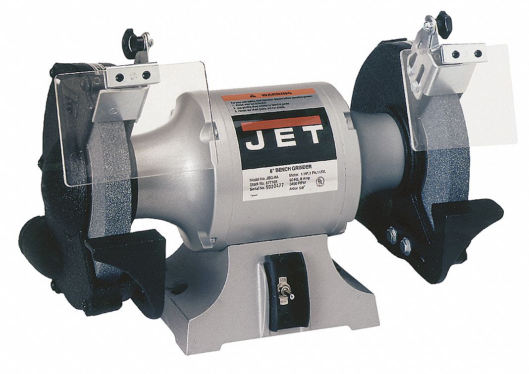 Jet Bench Grinder 8 In 115v 3450 Max Rp Bench Buffers And Bench