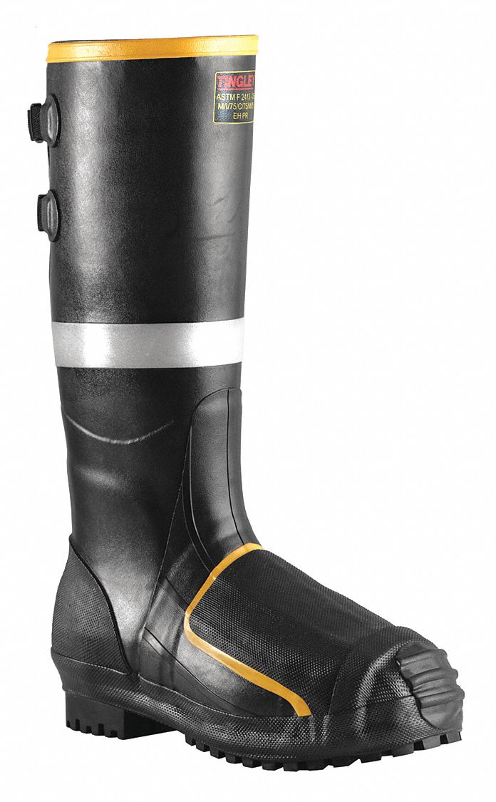 knee high rubber work boots