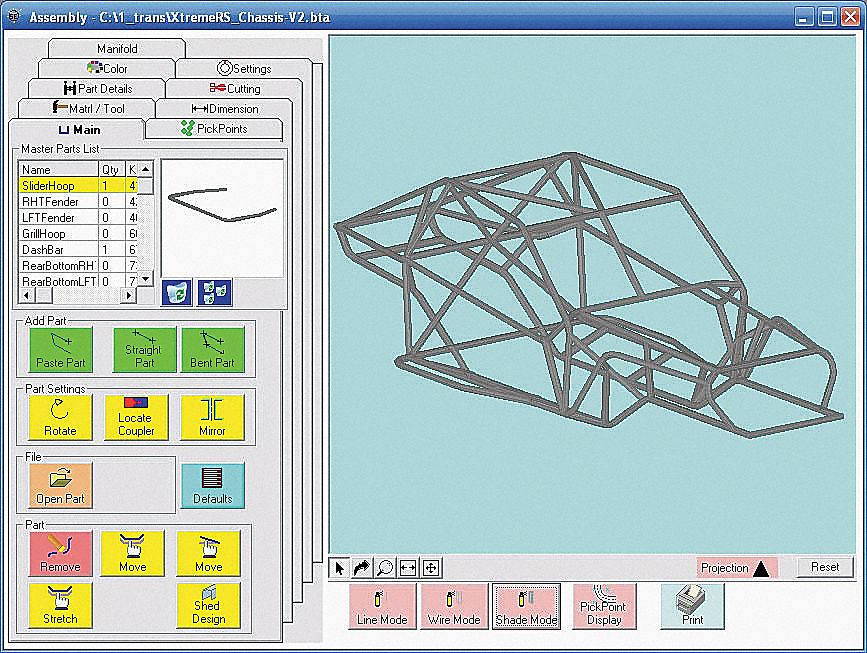 Pipe bending software