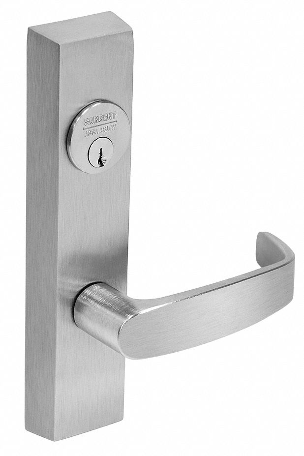 EXIT DEVICE TRIM,NIGHT LATCH,CHROME