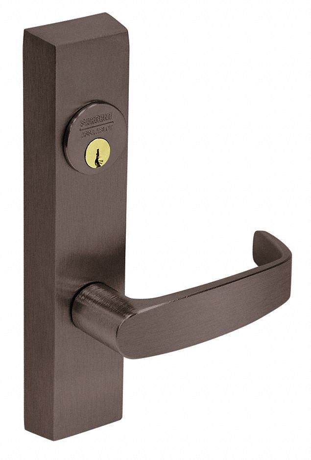 Mechanical Exit Device Trim: 48 in Max Door Wd, Bronze