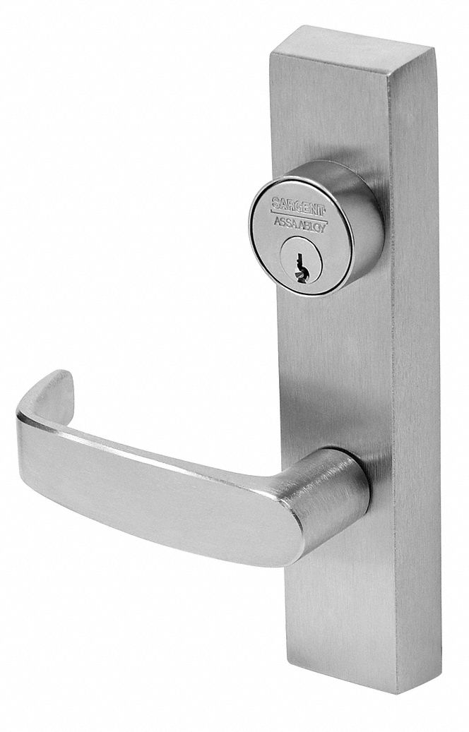 Mechanical Exit Device Trim: 48 in Max Door Wd, Chrome