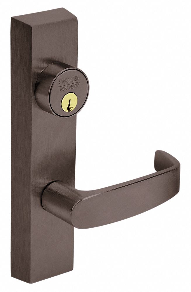 Mechanical Exit Device Trim: 48 in Max Door Wd, Bronze