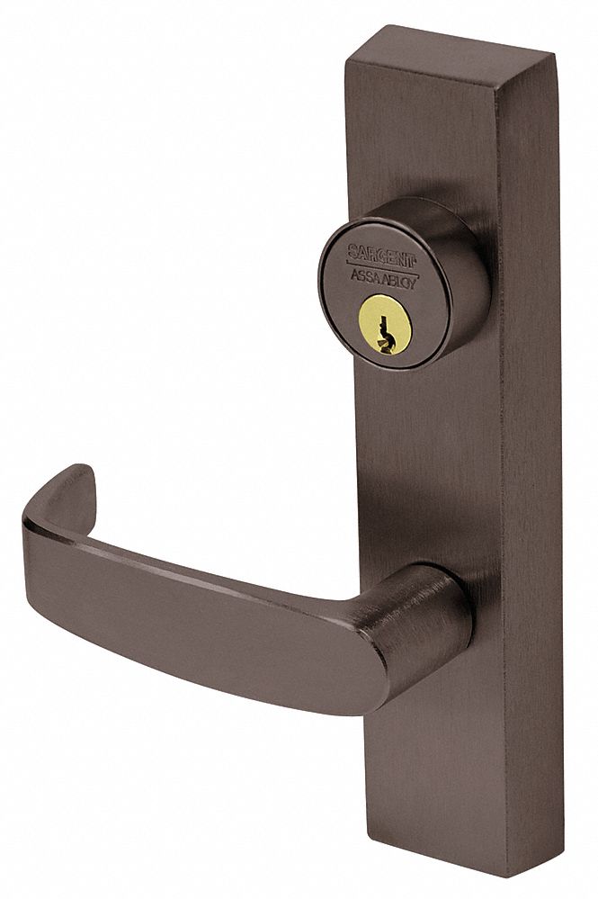 Mechanical Exit Device Trim: 48 in Max Door Wd, Bronze