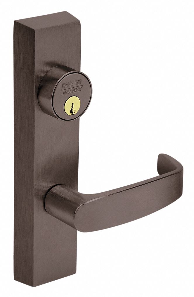 Mechanical Exit Device Trim: 48 in Max Door Wd, Bronze