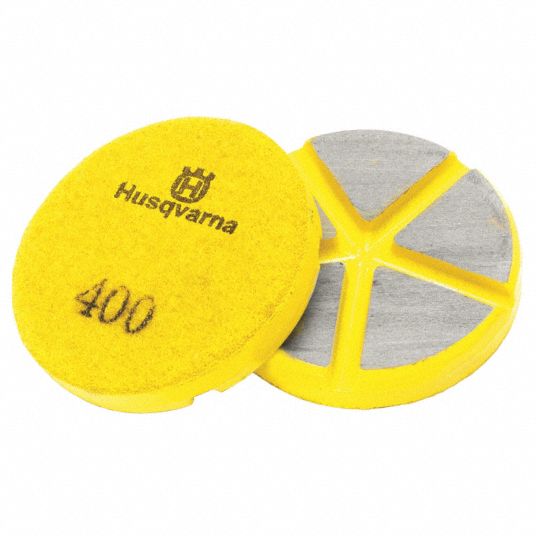 HUSQVARNA Ceramic Polishing Pads, 400 Grit 18G512577317003 Grainger