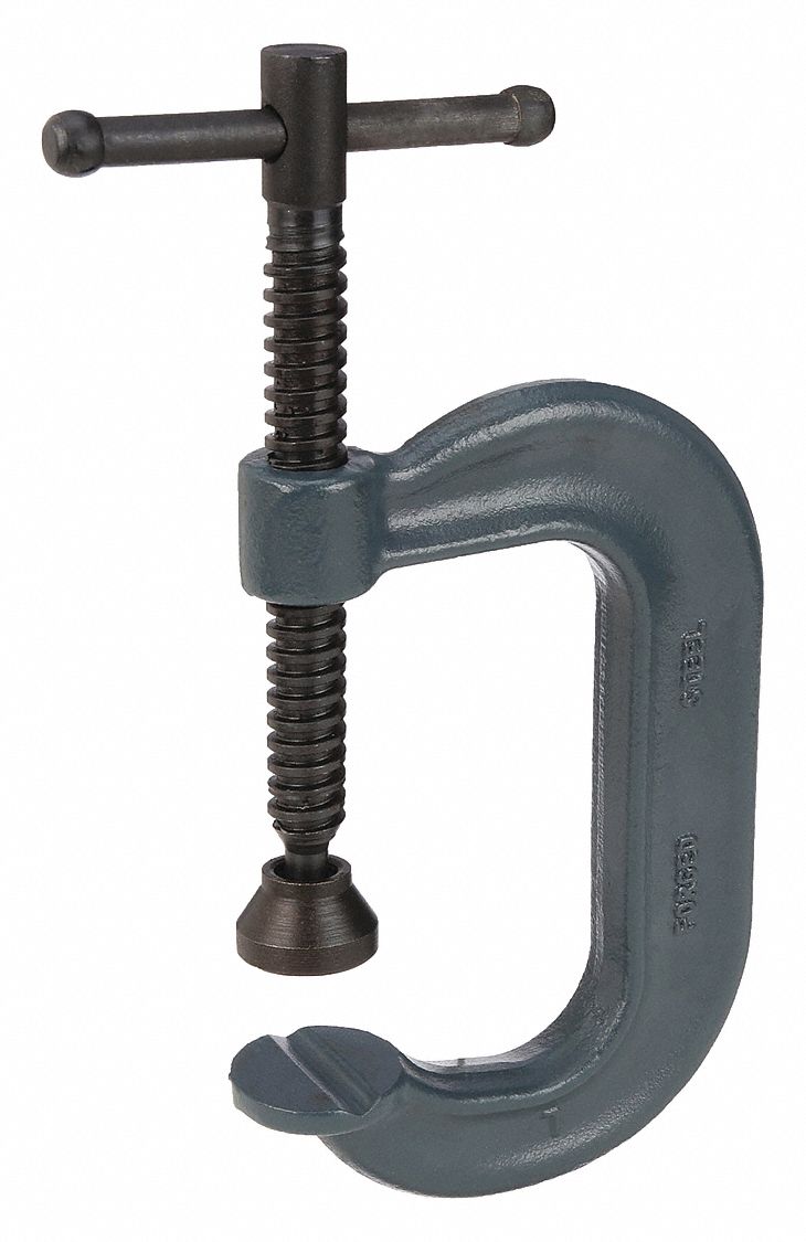 WILTON, Heavy Duty, V-Grooved, C-Clamp - 18G713