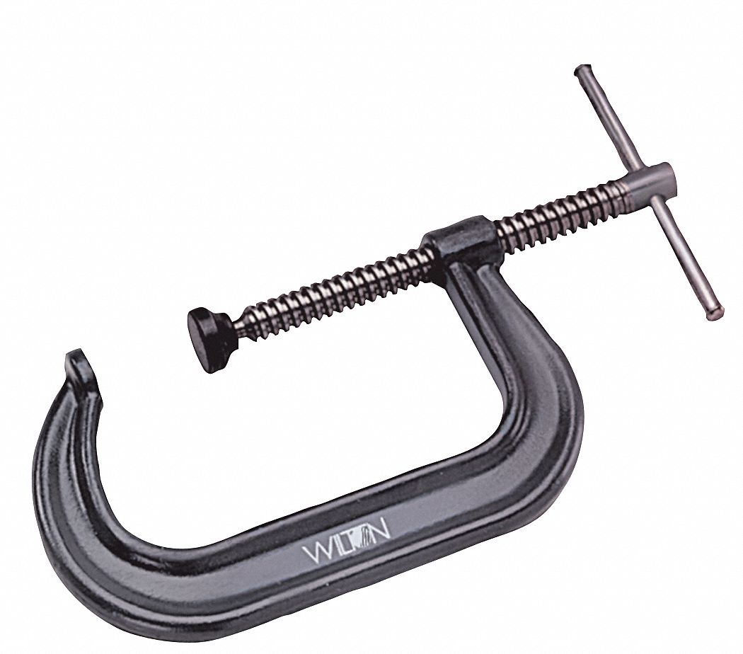WILTON Regular Duty Steel CClamp, 10 1/8 in Max. Opening, 6 in