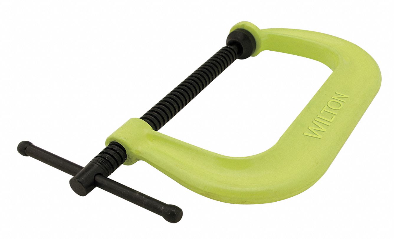 コレクション 18C WILTON C-CLAMP,YELLOW,STEEL SPINDEL,BLACK OXIDE - 3877