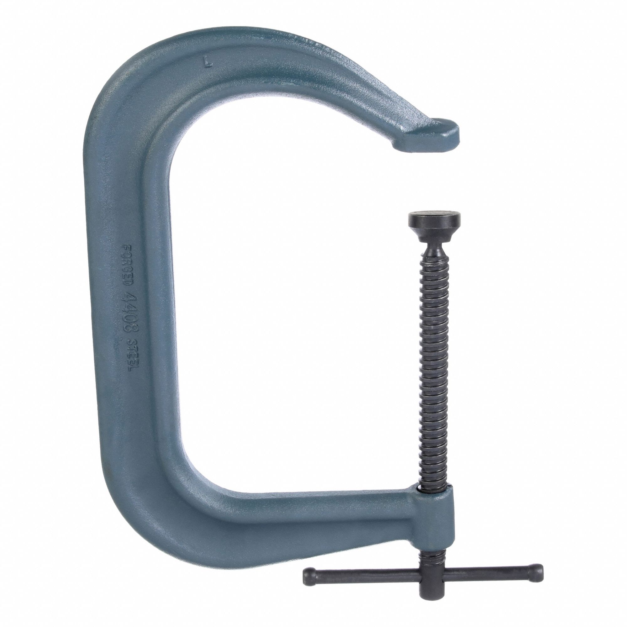 C-Clamp: Extra Heavy Duty, V-Grooved, Swivel, Sliding T Handle, 2 in – 8 in Jaw Opening