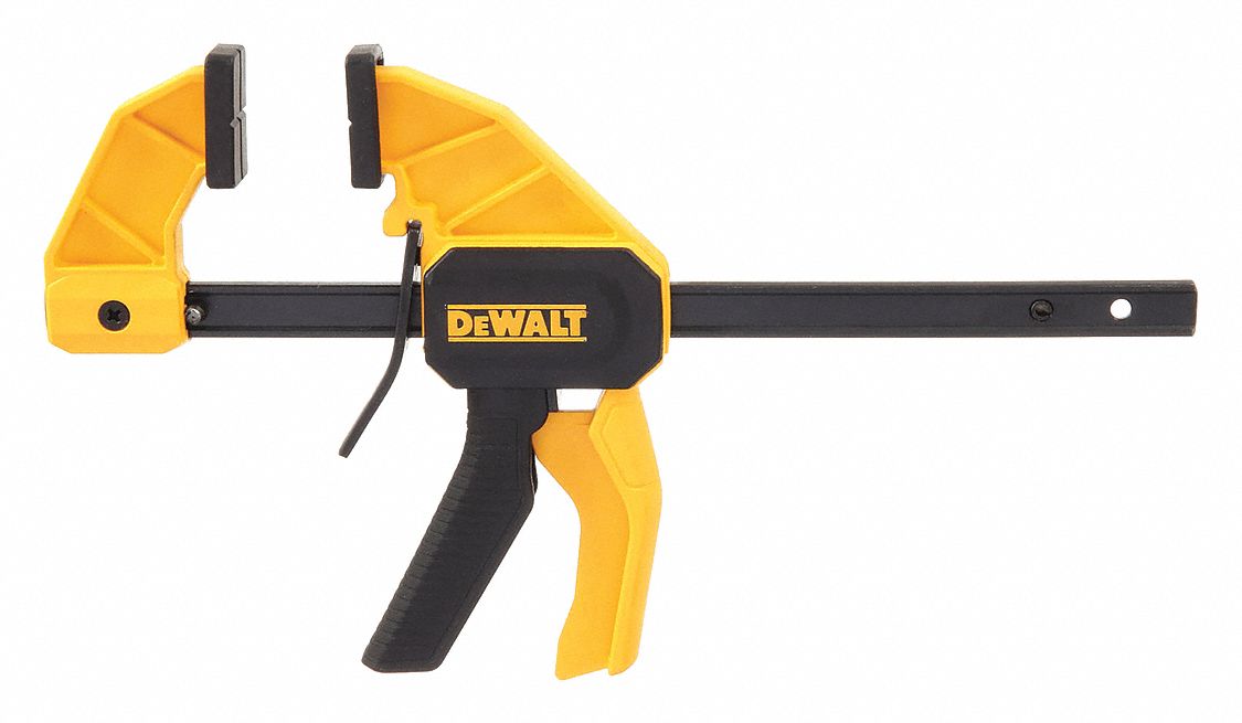DEWALT, 12 in Capacity (In.), 3 in Throat Dp (In.), Bar Clamp/Spreader