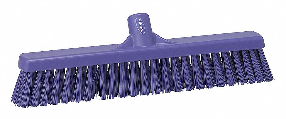 FLOOR BROOM W/ MED BRISTLES PURPLE