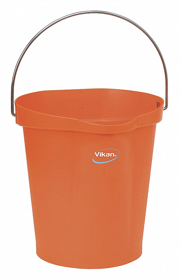 HYGIENIC BUCKET,3 1/4 GAL,ORANGE