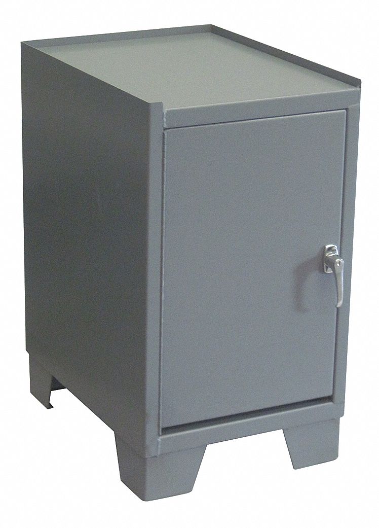 Shelving Cabinet, 33" H, 18" W, Gray