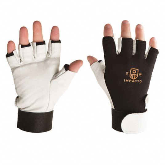 Impacto Fingerless Anti-Impact Gloves with Padded Palm/Wrist Support