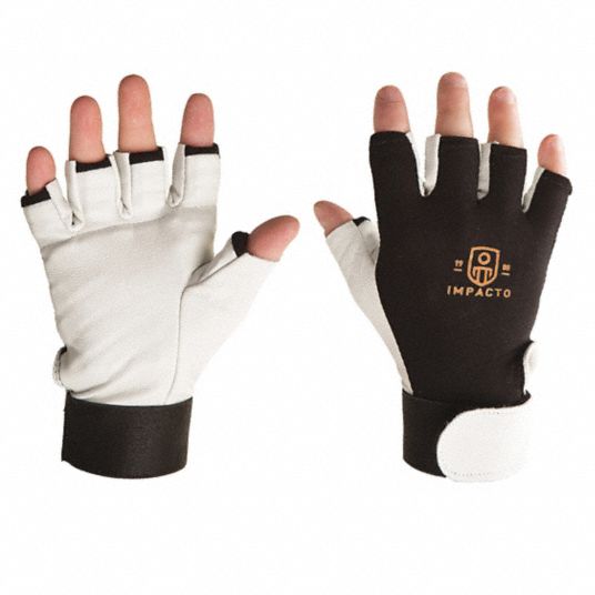 Impacto Fingerless Anti-Impact Gloves with Padded Palm/Wrist