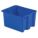 STACK AND NEST CONTAINER, 13½GAL, 21 IN X 17 IN X 12 IN, BLUE, 300 LB STACK CAPACITY