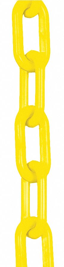 PLASTIC BARRIER CHAIN,YELLOW,.75,50