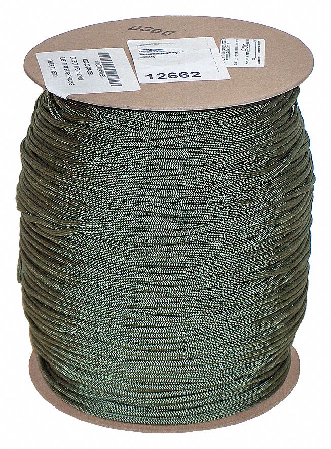 ABILITY ONE NYLON CORD, CAMOGREEN, 1200FT/SPOOL - Ropes - WWG6XWH8