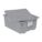 STACK AND NEST CONTAINER, 9 GALON, 19½ IN X 15½ IN X 10 IN, GREY