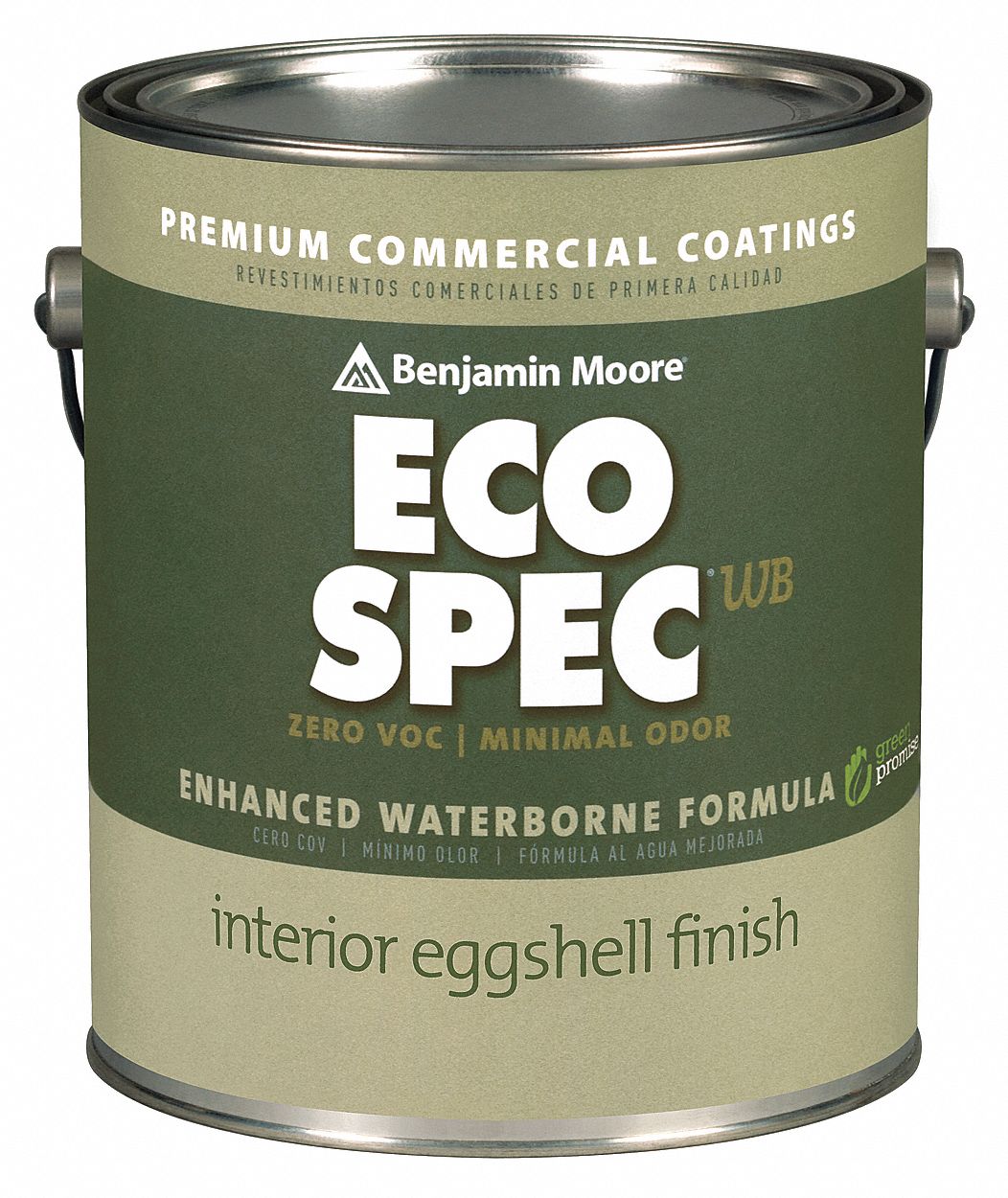 BENJAMIN MOORE Eggshell Interior Paint, Water, Muslin, 1 gal 18W458