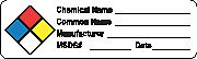 HAZARD CHEMICAL LABEL,ROLL,PK 250