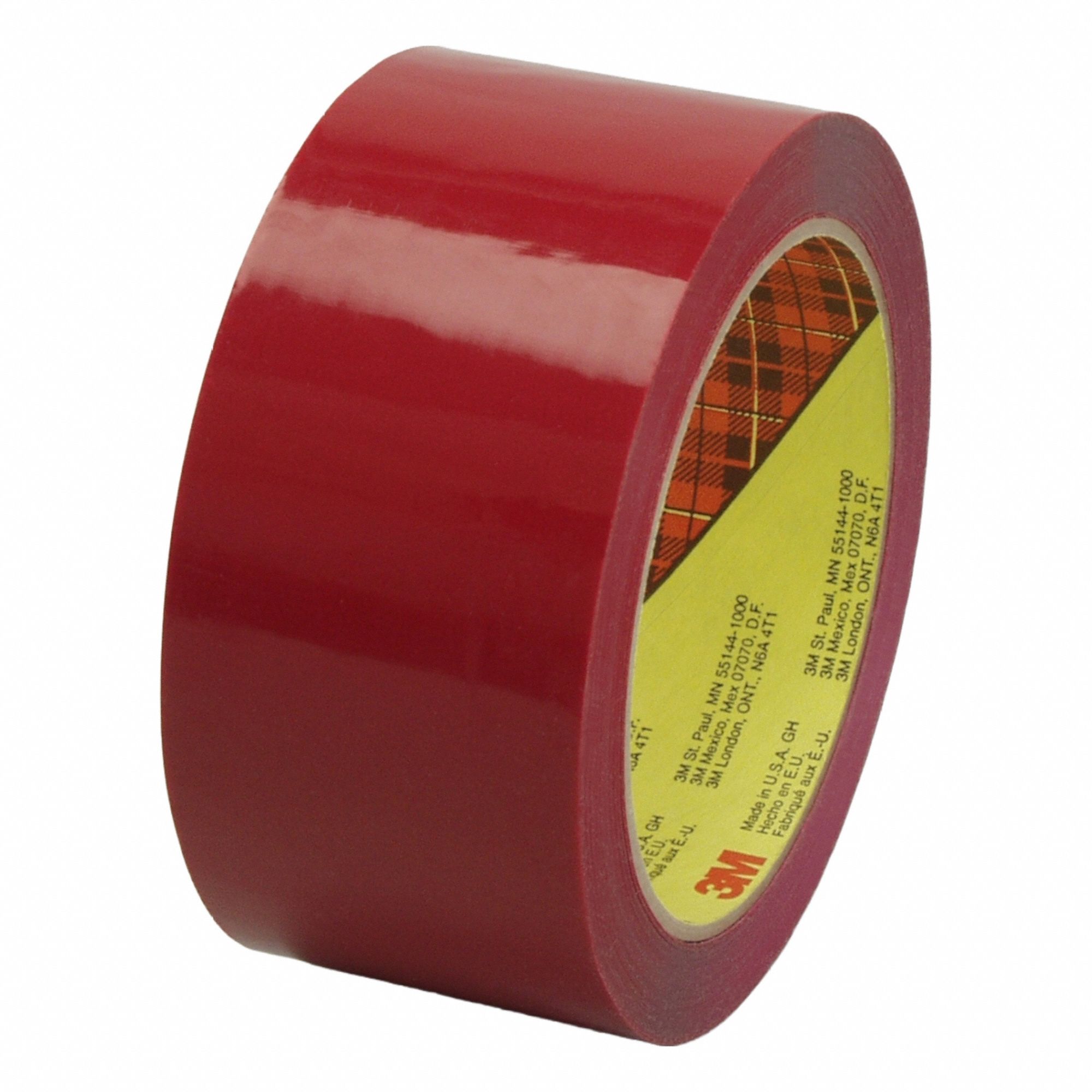 Color Coding Tape: 2.5 mil Tape Thick, Red, 3 in x 55 yd, 373, 24 PK