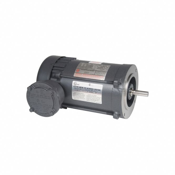 Hazardous Location Motor: Division I, Class I/Class II, C-Face, 1 1/2 hp Horsepower