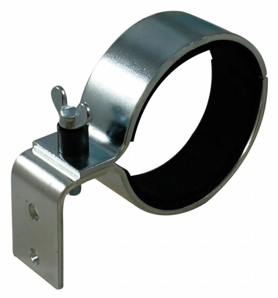 TUBULAR LIGHT MOUNTING BRACKET, 4.3 IN L, METAL/NEOPRENE, INCLUDES MOUNTING SCREWS