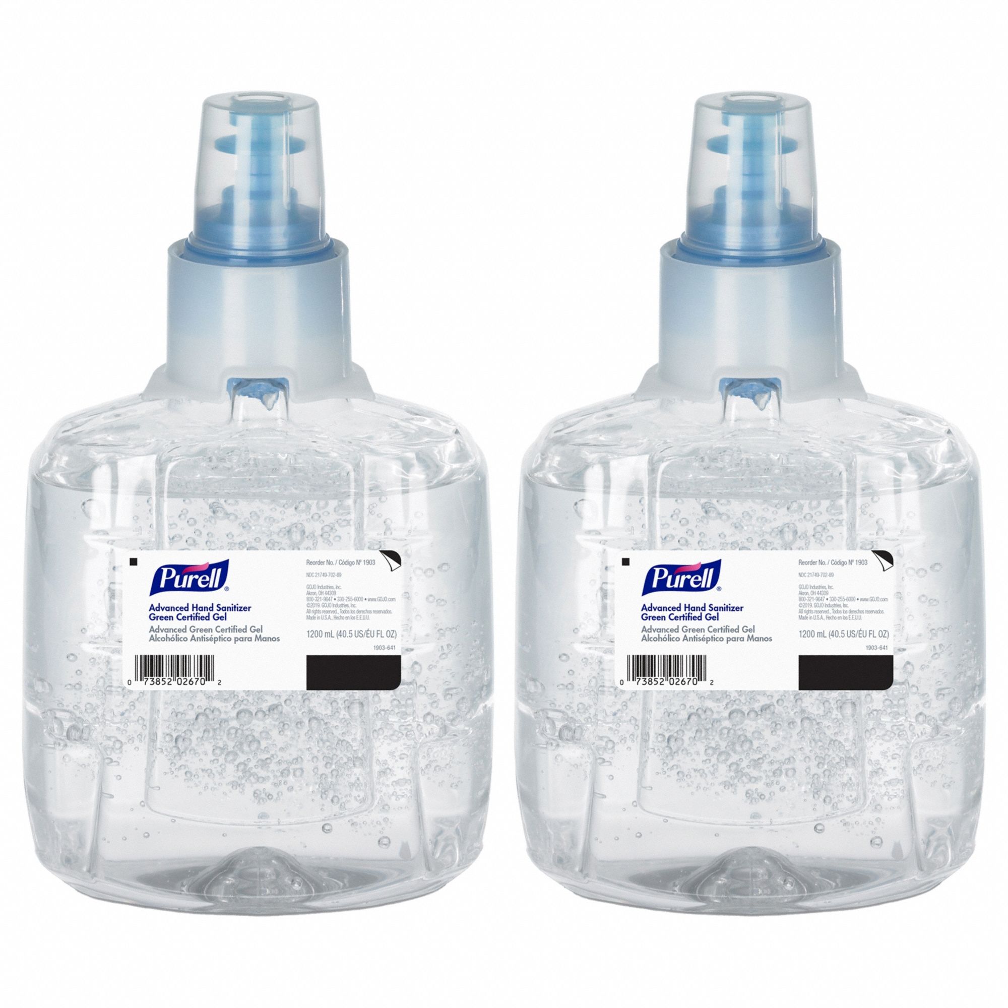 Hand Sanitizer: LTX-12™ Series, Gel, Cartridge, 1, 200 mL, Requires Dispenser, 2 PK