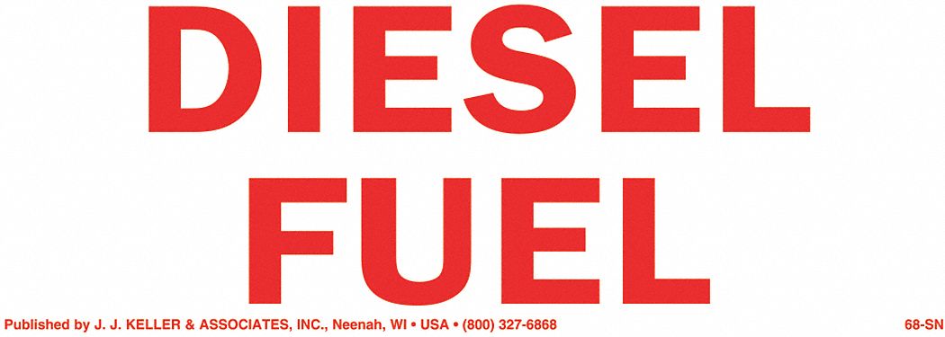 Hazmat Sign Diesel Fuel Small