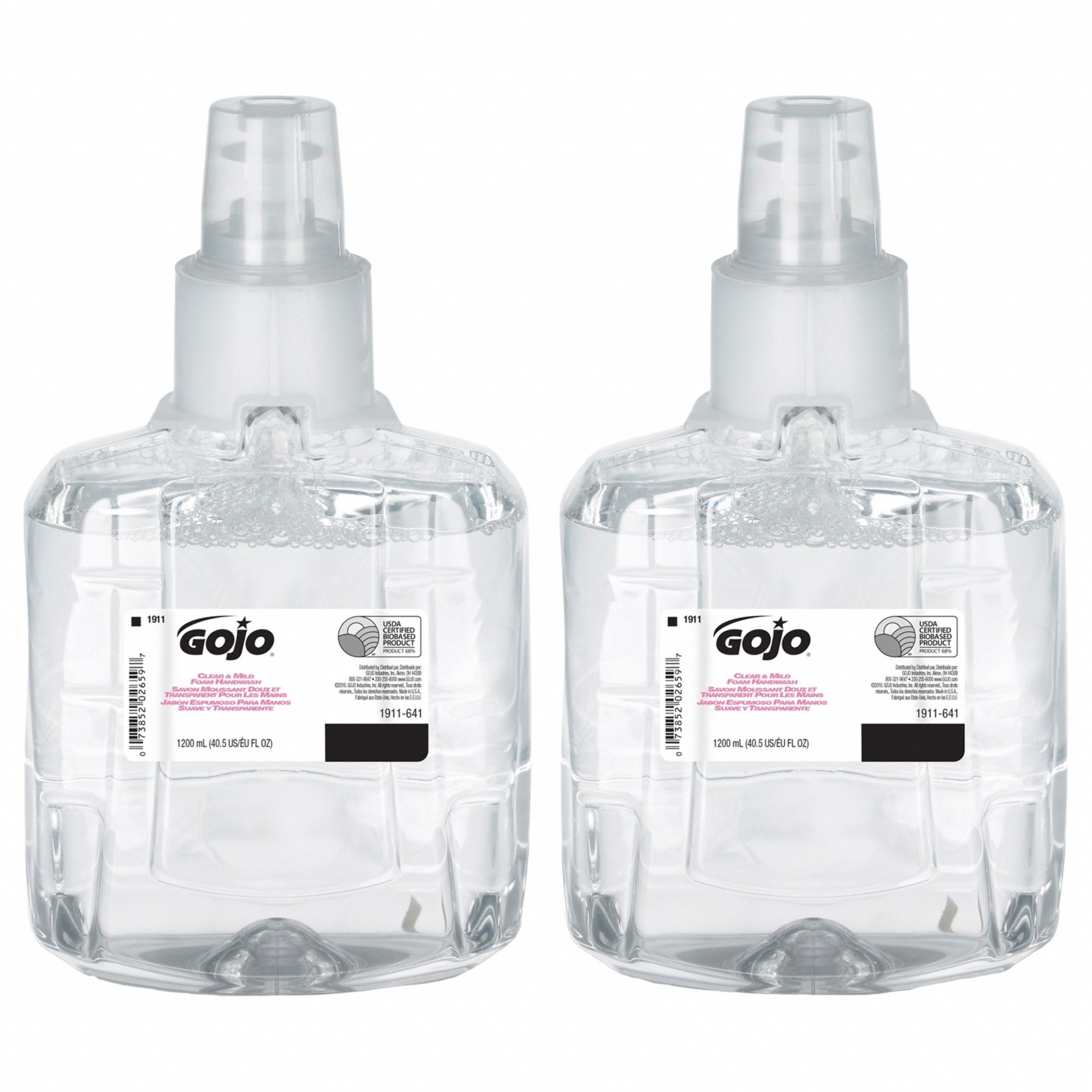 HAND SOAP, SERIES LTX-12, 1,200 ML, FOAM, FRAGRANCE FREE, 2 PK