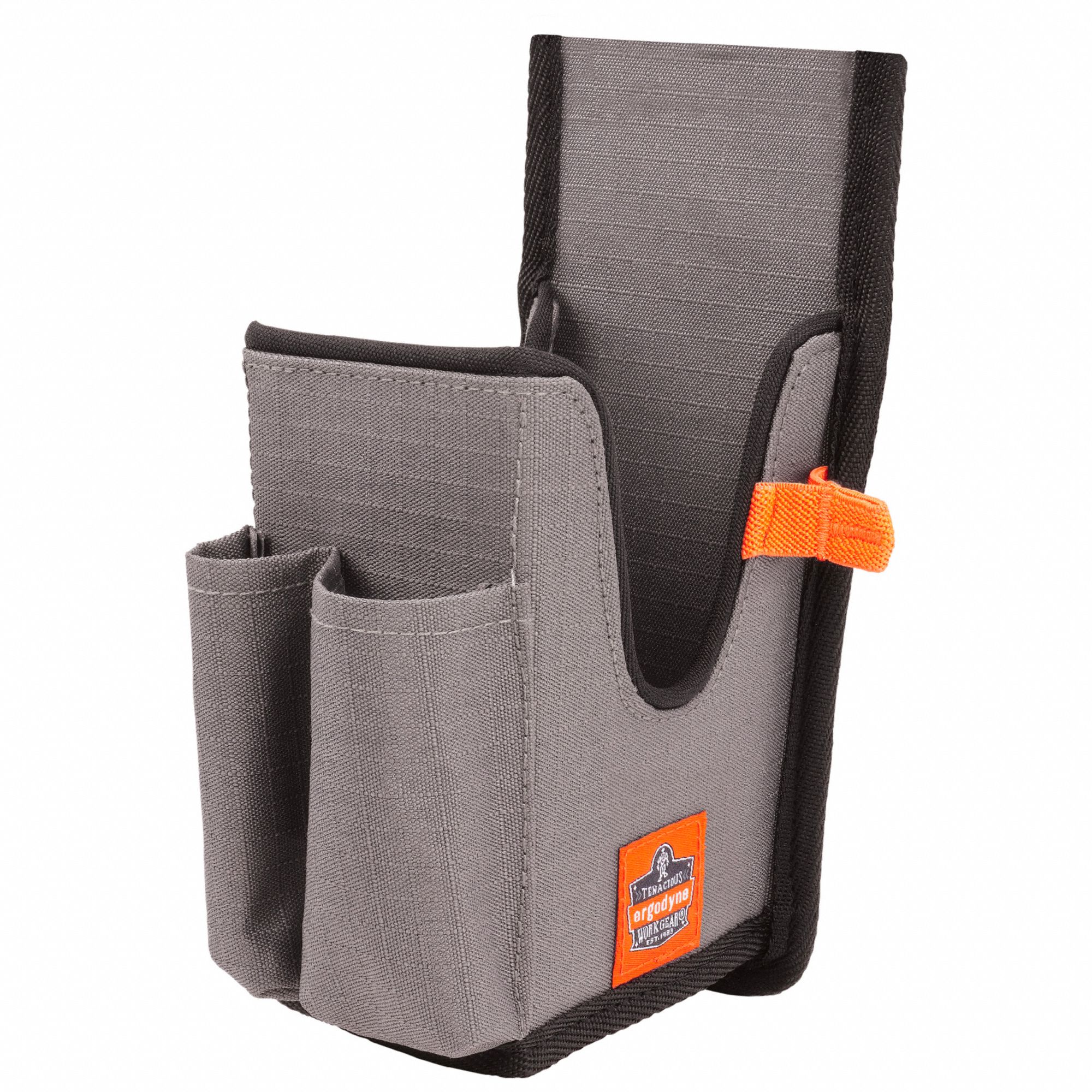 SQUIDS BY ERGODYNE Scanner Holster: Polyester, S, 2 3/4 in Ht, 3 1/2 in Wd,  Gray, Unfinished