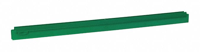 REPLACEMENT SQUEEGEE BLADE, STRAIGHT/DOUBLE, GREEN, 28 IN W, RUBBER