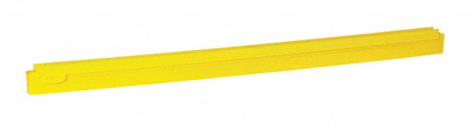 REPLACEMENT SQUEEGEE BLADE, STRAIGHT/DOUBLE, YELLOW, 28 IN W, RUBBER