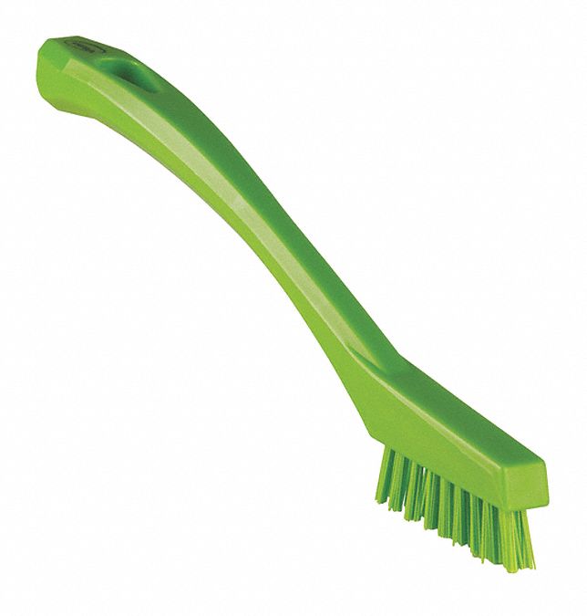 DETAIL BRUSH, COMPACT, VERY HARD BRISTLES, LIME GRN, 205 X 20 MM, POLYPROPYLENE/POLYESTER