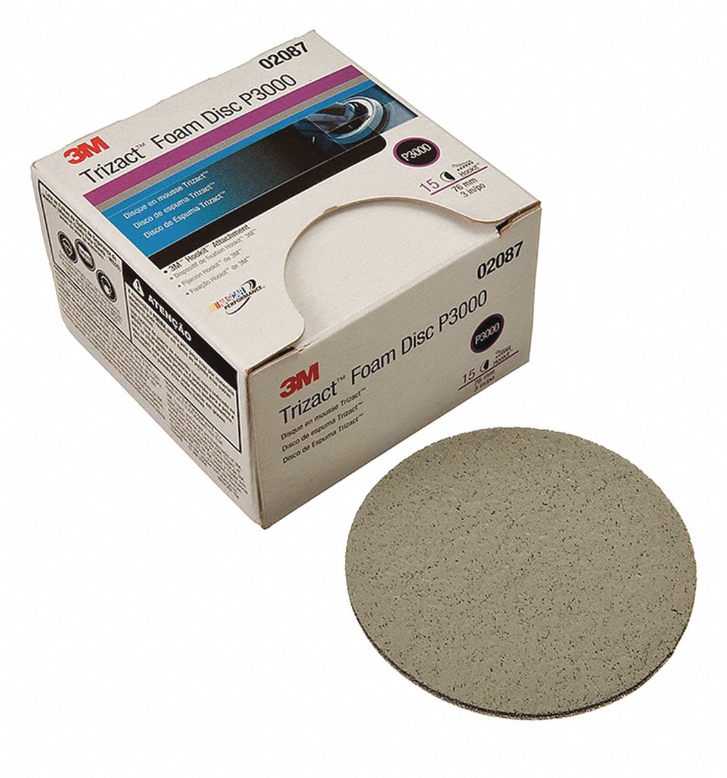 3M TRIZACT Abrasive Foam Disc, 6", P3000, PK60 191L9302085 Grainger