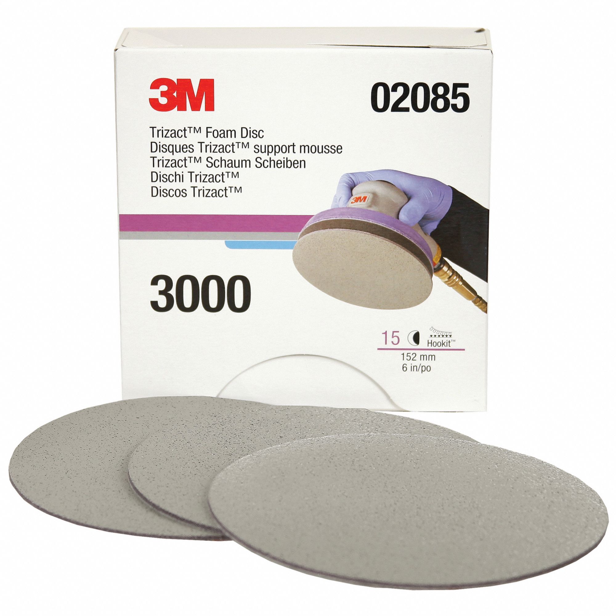 Abrasive Foam Disc, 6", P3000, PK60