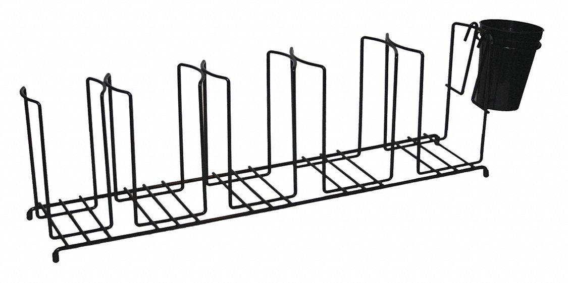 Cup/Lid Wire Organizer,Caddy,5 Stacks - Grainger