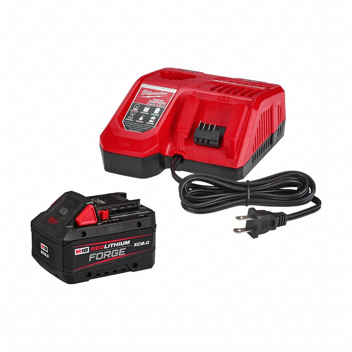 Battery and Charger Kit: M18™, 8 Ah, Battery Included, Charger Included, 18V DC