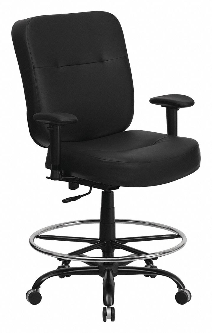 Draft Chair w/Adj. Arms 400 lb Cap Blk