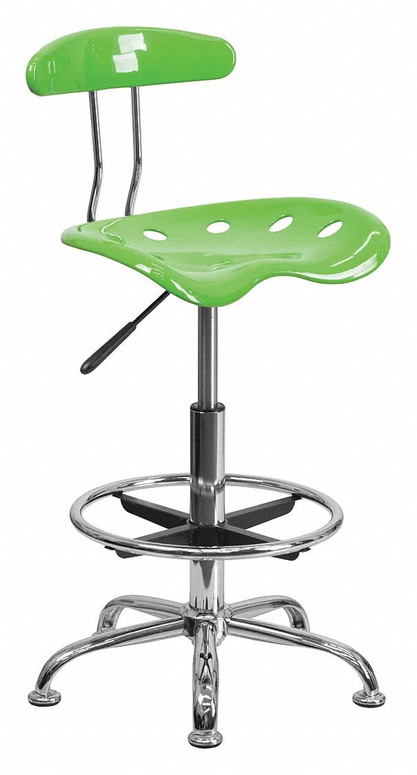 Tractor Seat Chrome Frame Apple Green