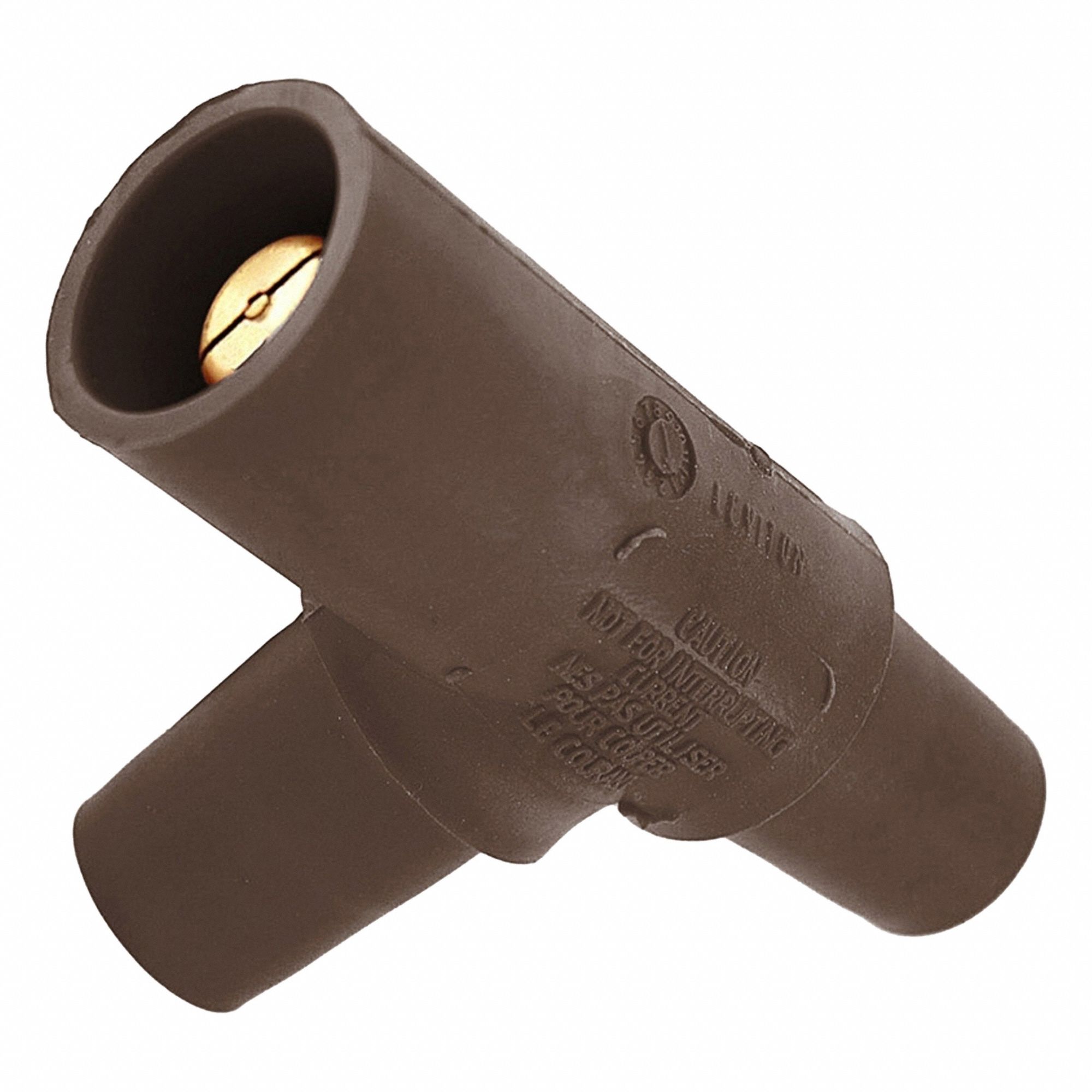 Tee Adapter: Female-Male-Female, 400 A, Brown