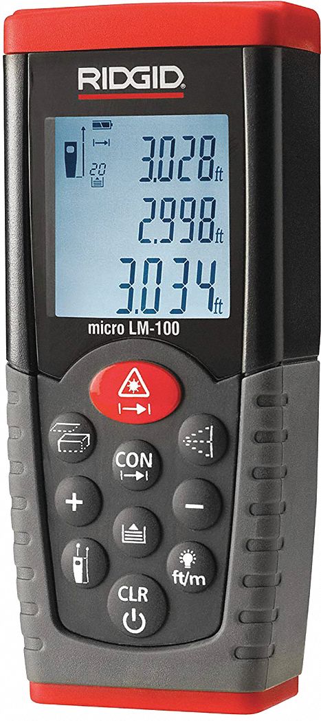 Medidor de Distancia Láser, ±1/16", Baterias