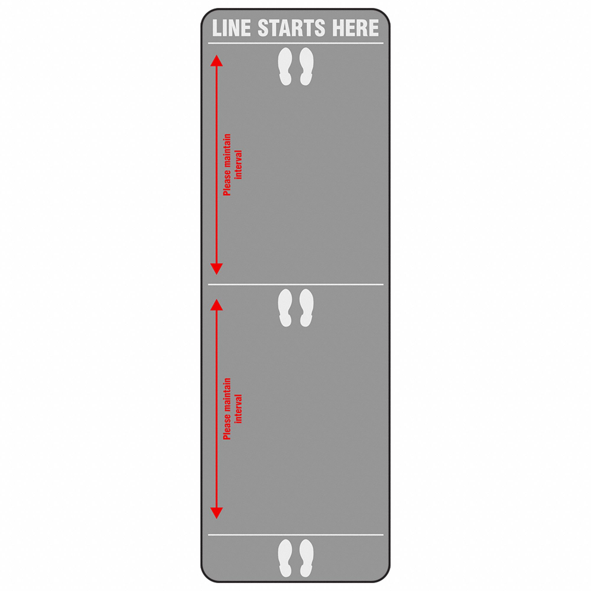 Entrance Mat: Line Starts Here, 4 ft x 12 ft, 4 ft Overall Wd, 12 ft Overall Lg, 3/8 in Thick