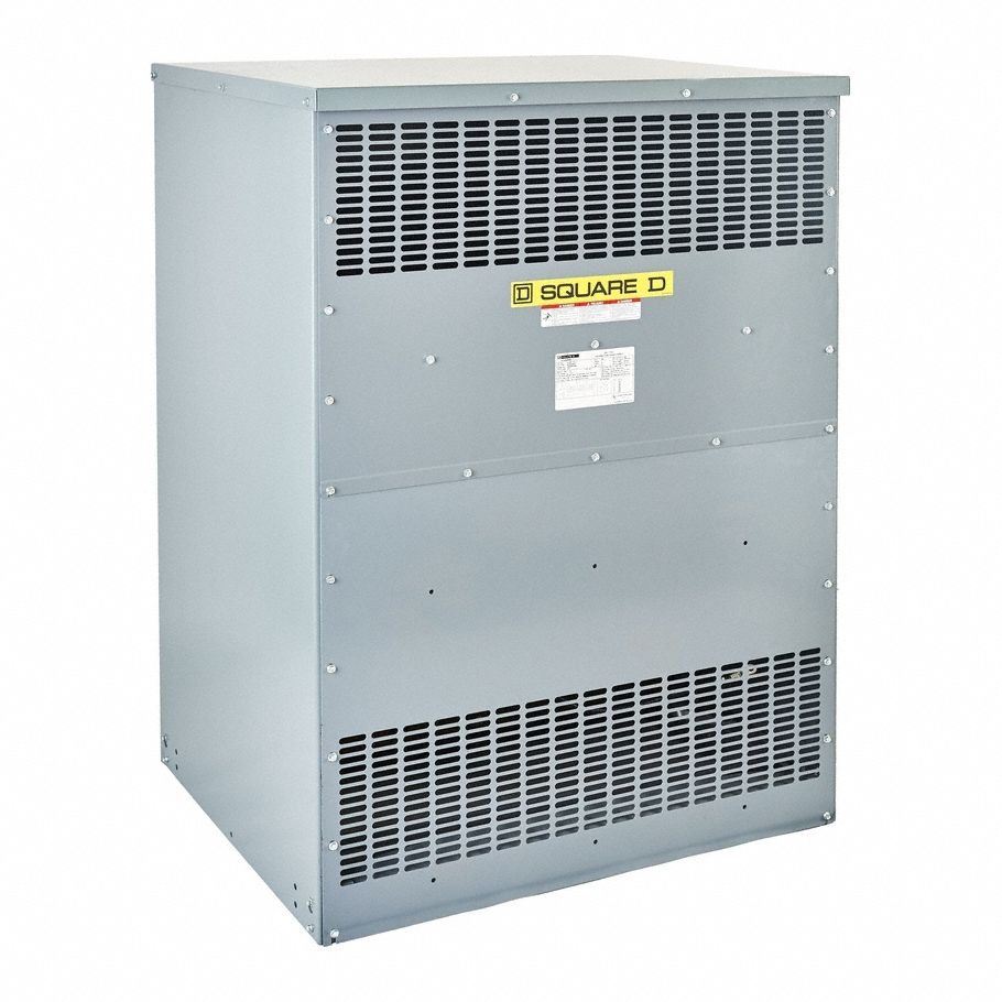 Dry Type Power Distribution Transformer: 208V AC, 277V AC/480V AC Wye, 1, Floor, Aluminum
