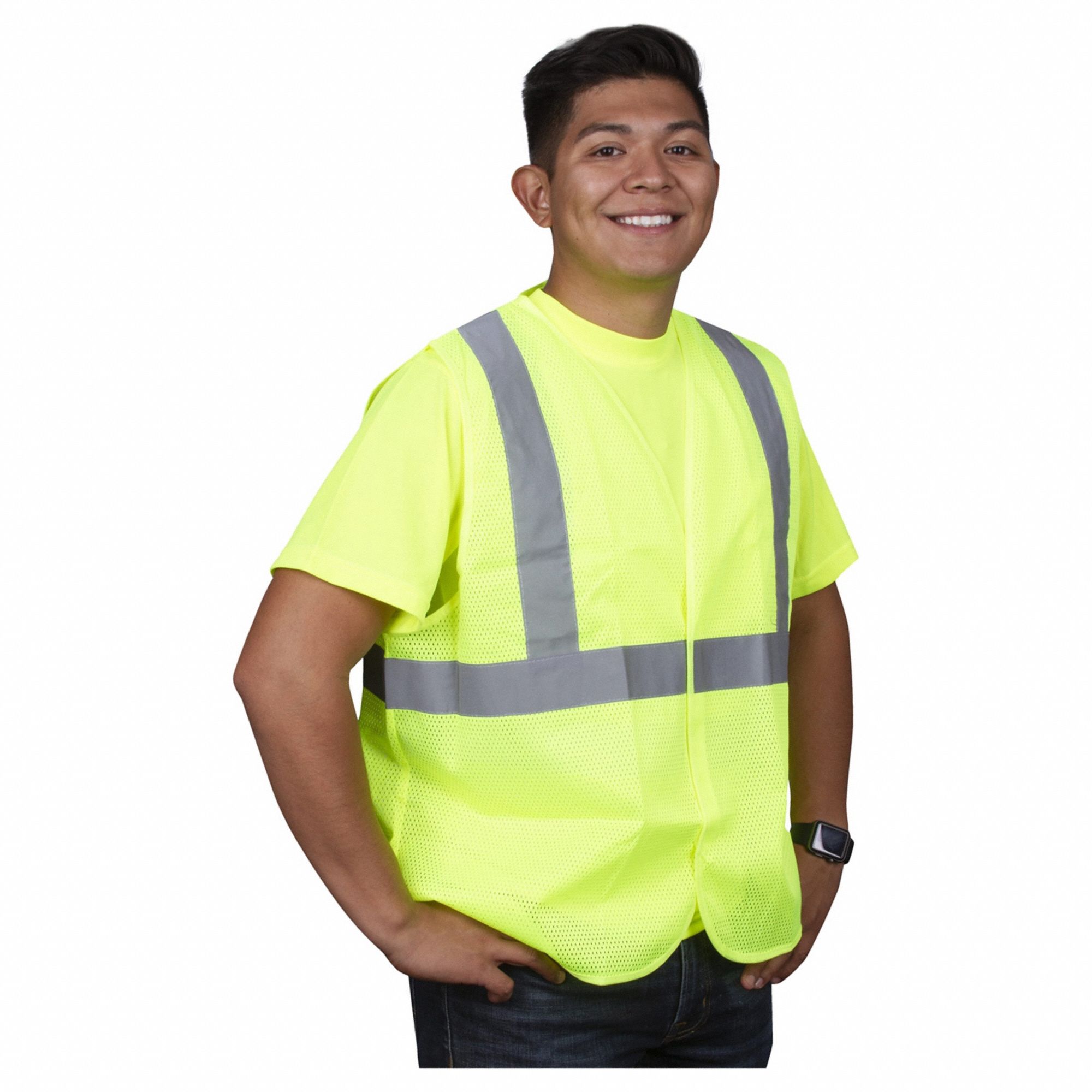 Safety Vest, L, Class II, Lime