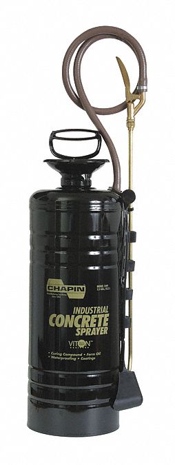 PULVÉRISATEUR INDUSTRIEL,ENTONNR P/BÉTON,3½ GAL,TUYAU 48 PO,TUBE-RALLNGE 24 PO,VITON/LAITON/ACIER