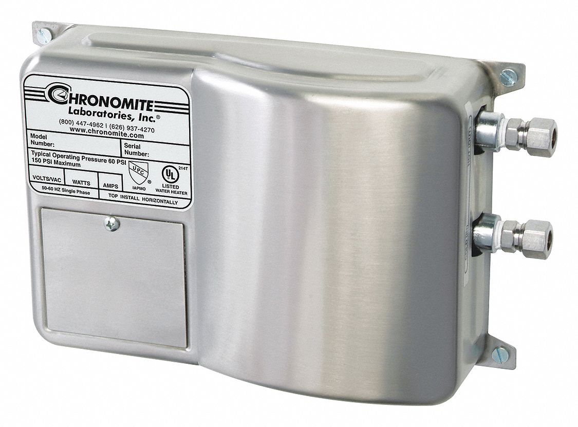 CHRONOMITE LABS 277V Eyewash Electric Tankless Water Heater, 11,080 W Watts, 40 A Amps Water