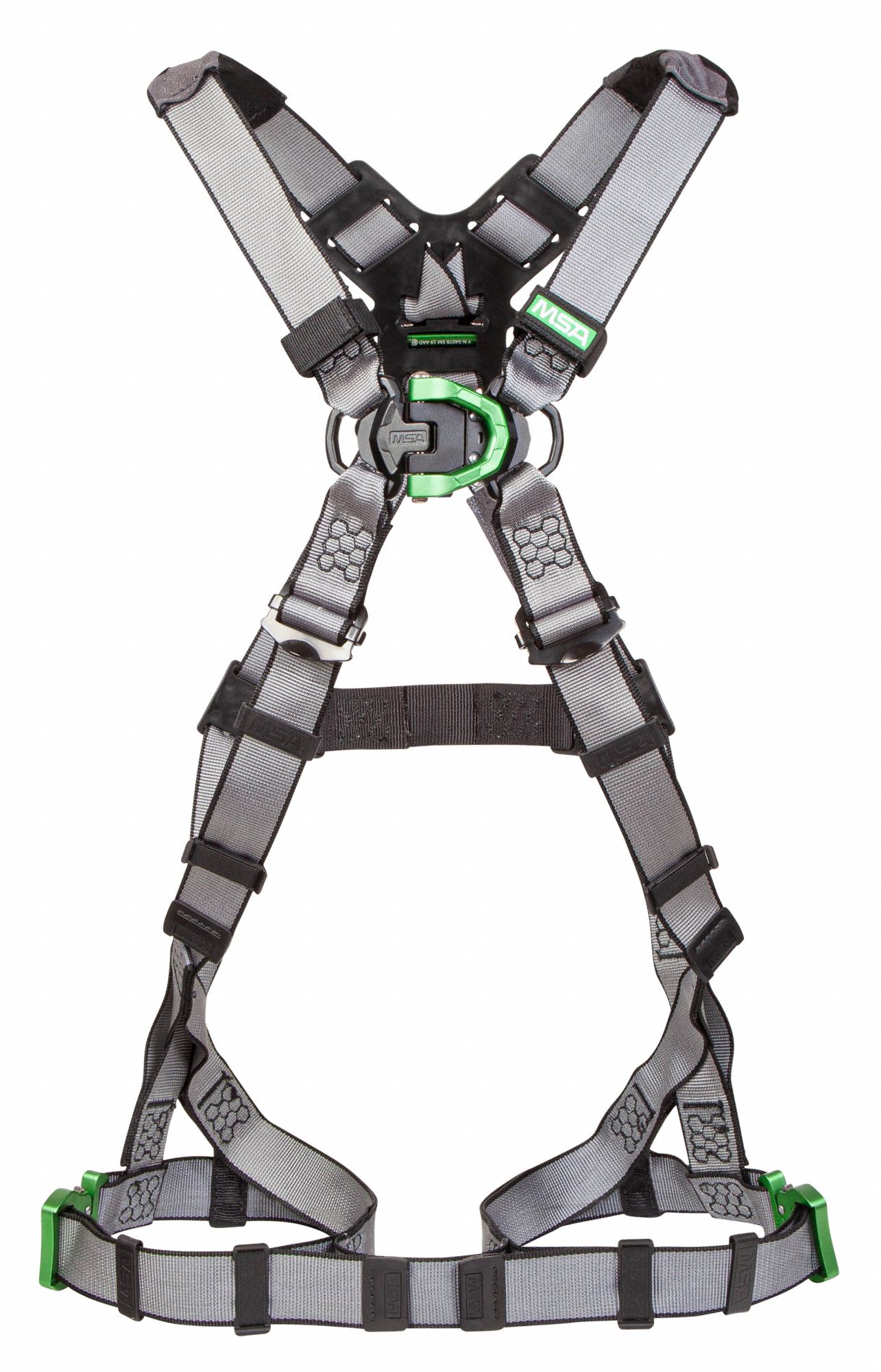 HARNESS, FULL-BODY POSITIONING, V-FIT/CSA Z259.10/BACK/HIP DRING, GREY, XS, NYLON/ALUMINUM